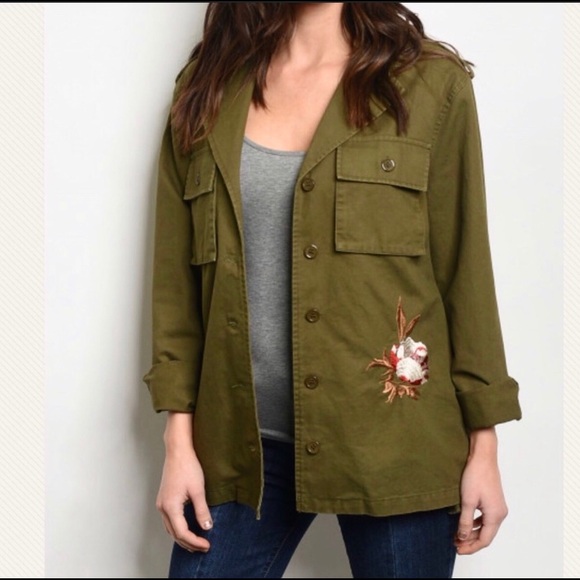 Sloan boho embroidered army utility jacket - Picture 2 of 7